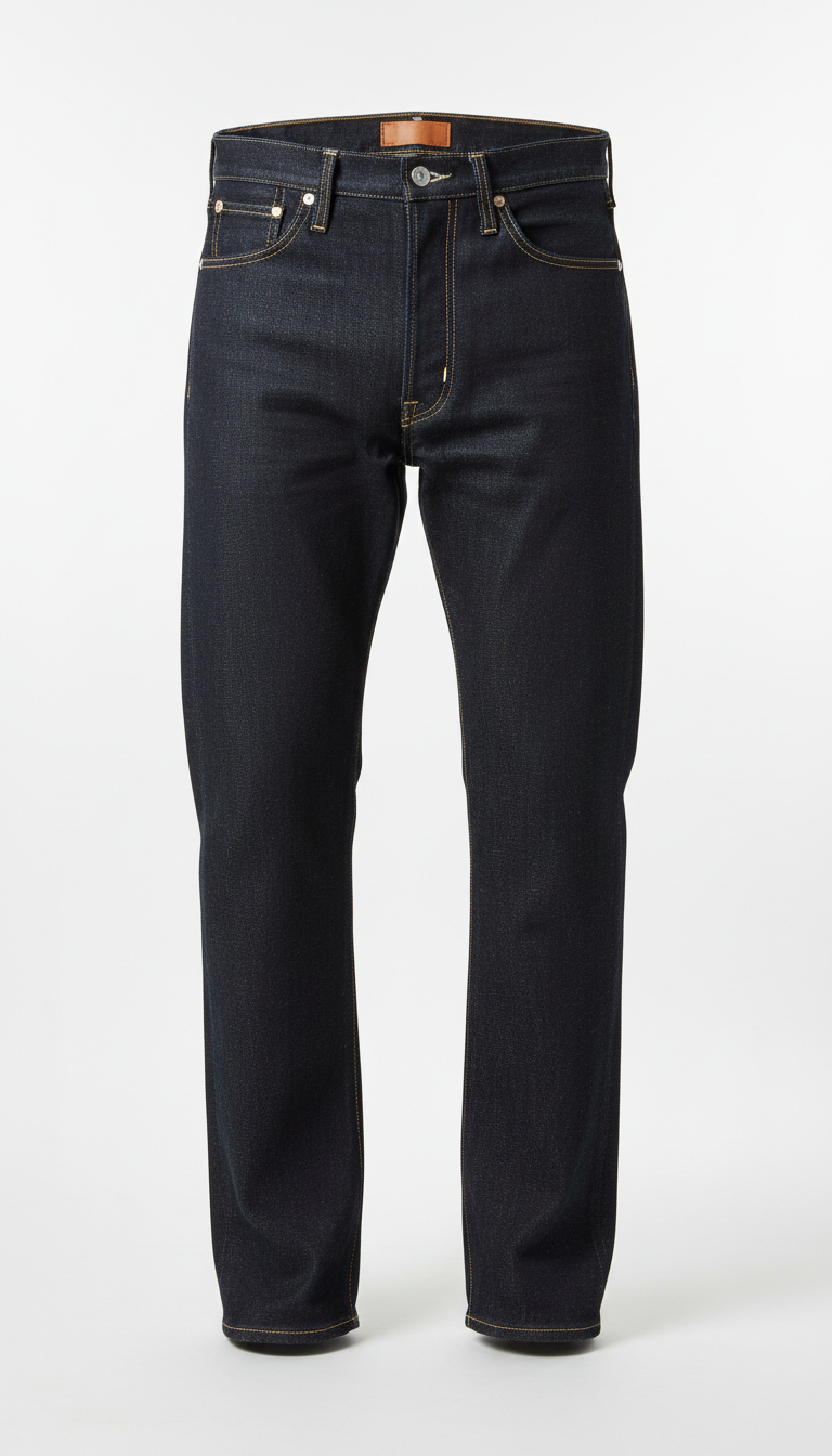 Straight-leg Japanese selvedge jeans