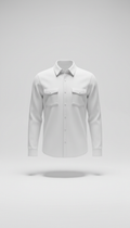 Minimalist denim shirt in gallery white
